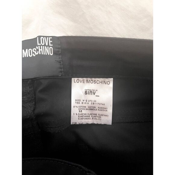 Womens Love Moschino Black Straight Leg Jeans Size 32 - Picture 10 of 10